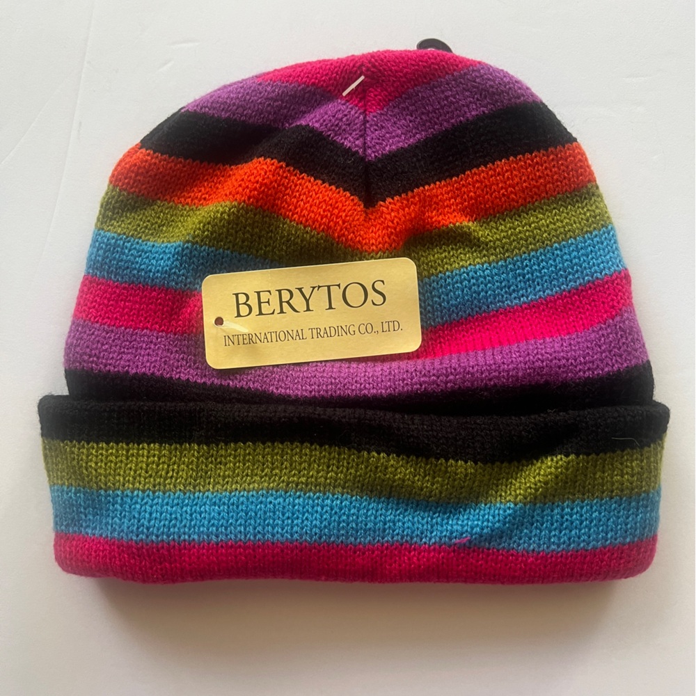 Berytos Striped Acylic Cuff Ski Cap OS
